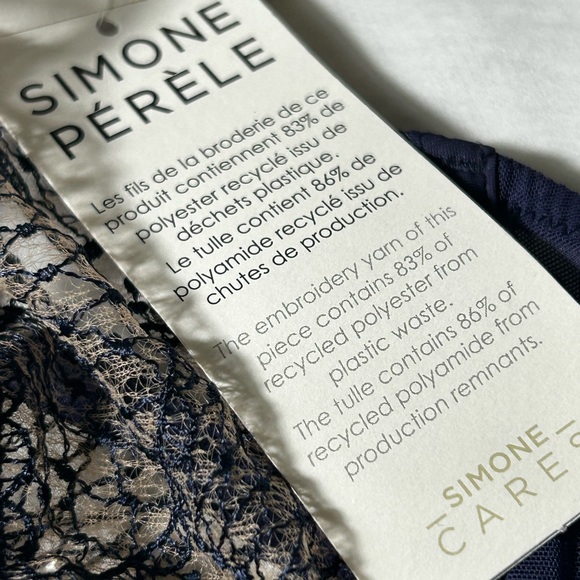 SIMONE PERELE Reflet Full Coverage Plunge underwire bra 13Z319 size EU 70E NWT - Picture 13 of 13